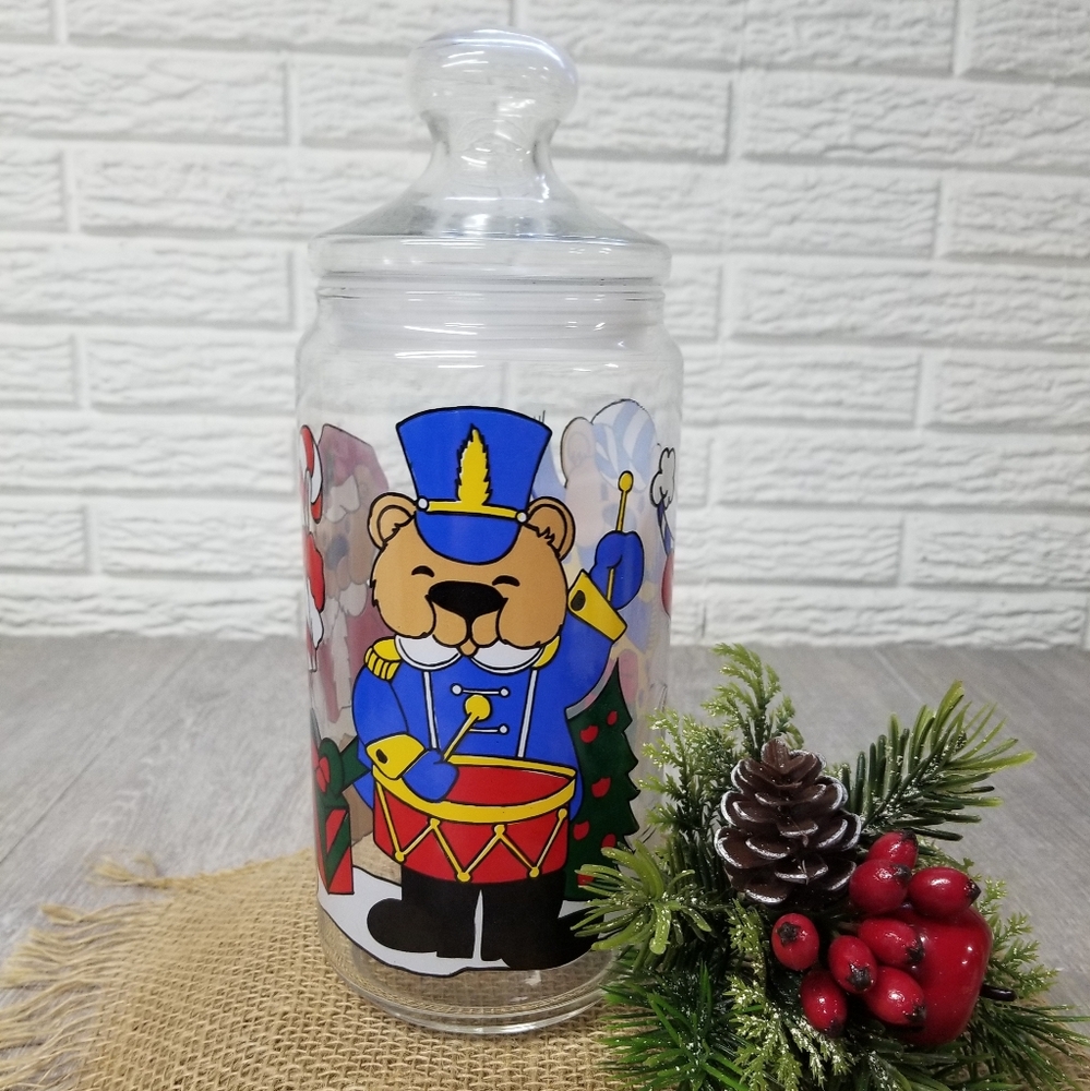 Vintage Holiday Bears Treat Jar